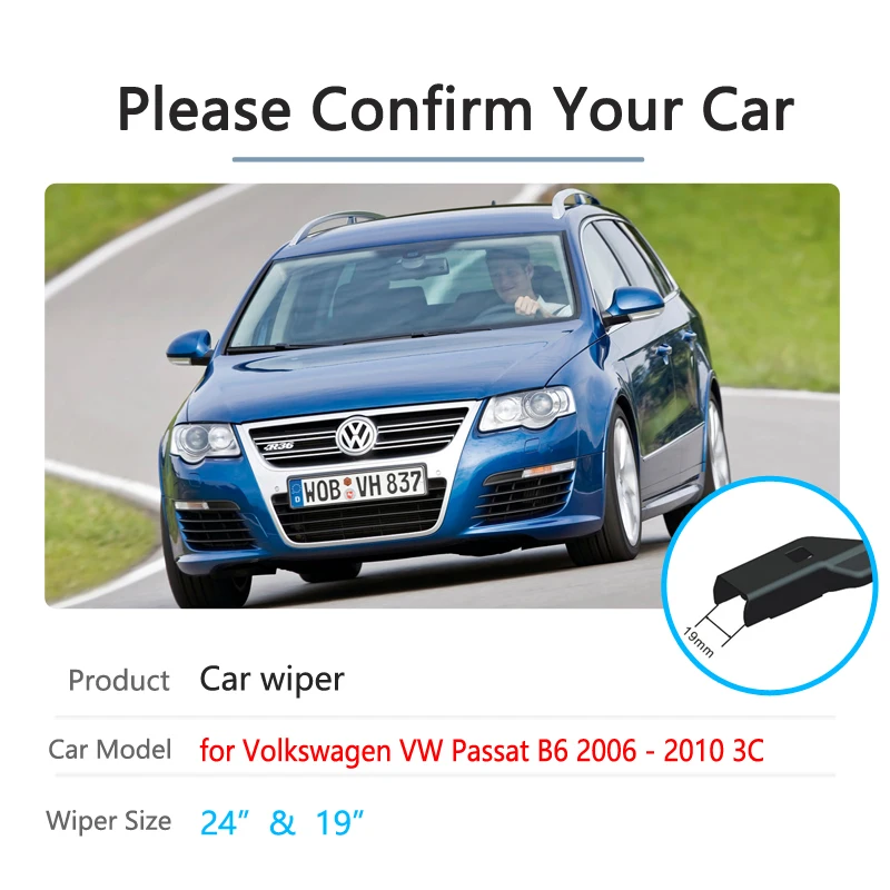 Автомобильный стеклоочиститель для Volkswagen VW Passat B6 2006 ~ 2010 3C лобовое стекло
