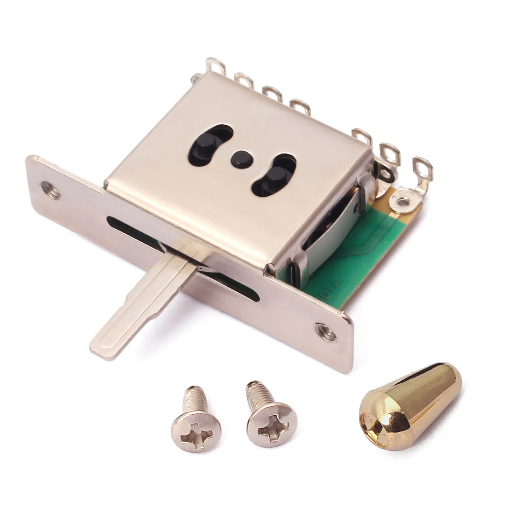 5 Way Pickup Selector Switch with White Tip for Stratocaster Electirc Guitars