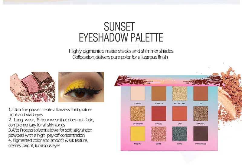Светильник, тени для век Galaxy Eye Shadow Plate 12 цветов, матовые жемчужные тени для макияжа, дымчатые тени, водостойкая косметика