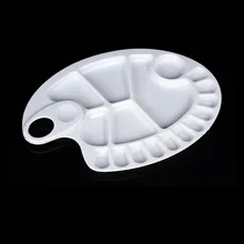 Палитра на эллипсах многокомпонентная пластиковая цветовая палитра водная цветная Толстая палитра Рыбная форма Рисование гуашью палитра