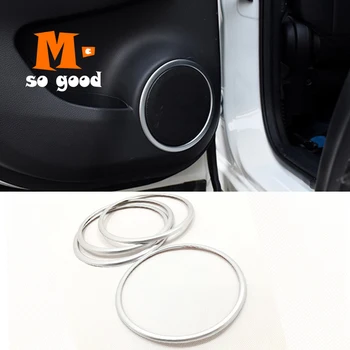 

for Hyundai Kona Encino 2017 18 19 2020 Car Door Audio Speak Sound Cover Ring Circle interior Frame Cover Trim Shell ABS Matte