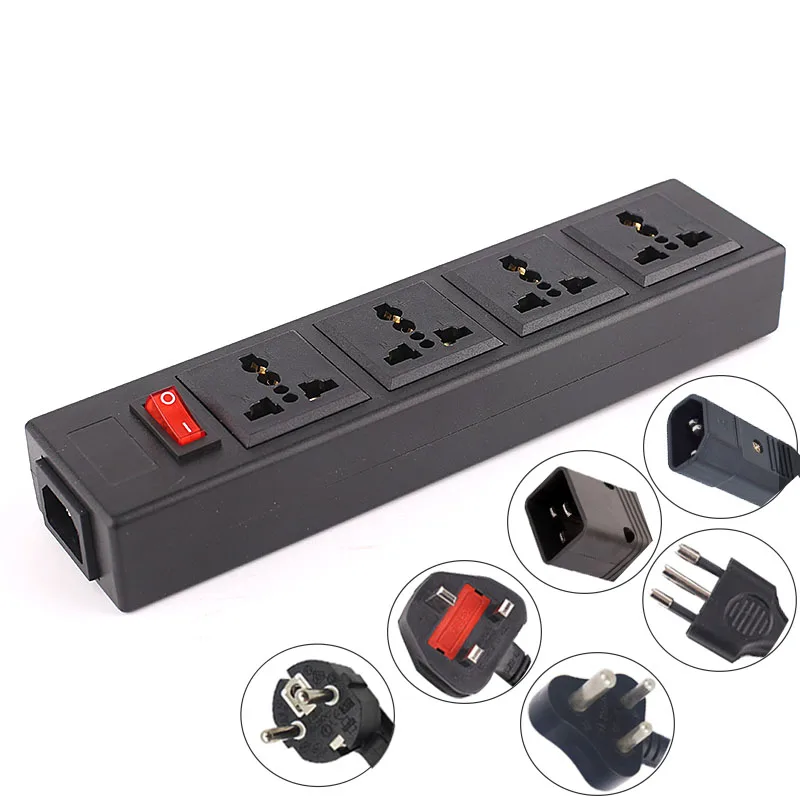 PDU шкаф удлинитель розетка с выключателем IEC320 C14 мужчина к 4AC Универсальный