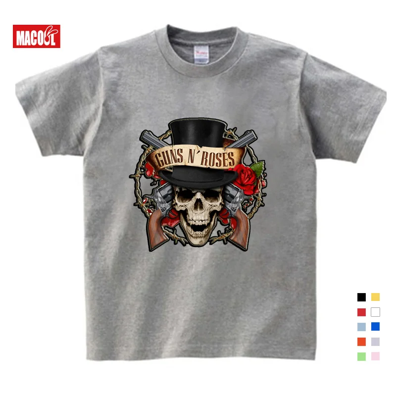 

Guns N Roses T-shirt 2020 Fashion New Rock Boy Girl Baby T-shirts Summer Hipster Children T Shirt Polyester Kids Tops Tees 6T