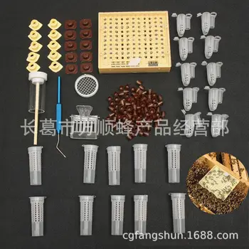 

155pcs Beekeeping Complete Queen Rearing Grafting Kit with nicot System for Apiculture Beekeeping Queen Rearing Kit Cups Box