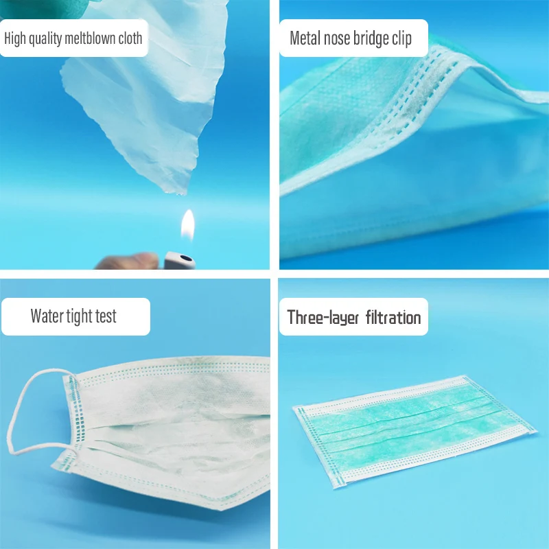 10-200pcs-Disposable-Green-Face-Masks-3-Layer-Filter-Earloop-Meltblown-Non-Woven-Breathable-Gauze-Adult (1)