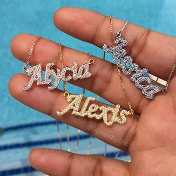 

Lateefah 2019 New Custom Zirconia Shining Necklace Name Necklaces Women's Wedding Jewelry Necklace Accessory Gift Dropship Etsy