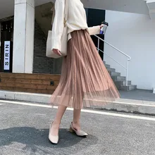 Летняя женская юбка большого размера, модная, с высокой талией, с принтом в горошек, кружевные сексуальные юбки, женская нижняя часть