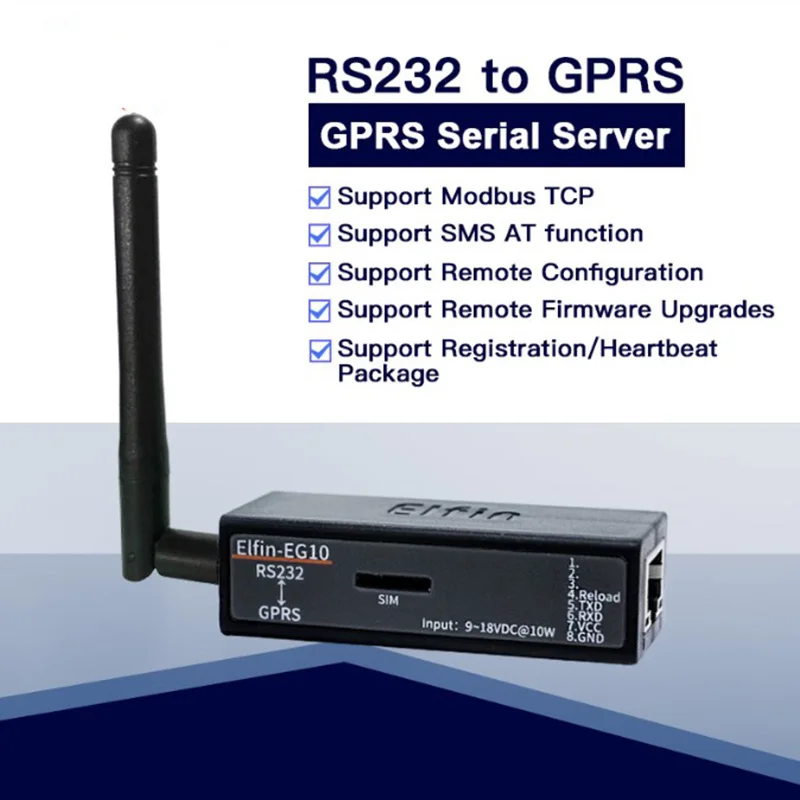

Устройство последовательного порта подключается к сети Modbus TPC IP Функция RJ45 RS232 к GSM GPRS последовательный сервер