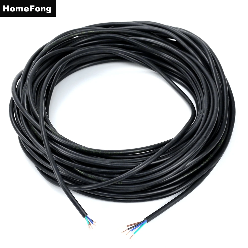 HomeFong 20m/30m/40m 4 pin Cables for Wired Video Intercom Home Doorbell Extension Wire Connect Monitor to Video Doorbell Camera
