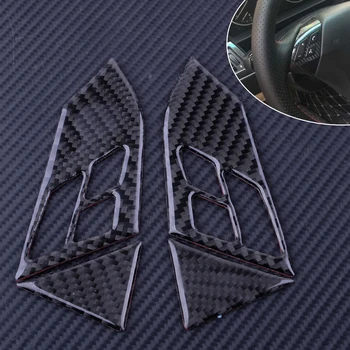 

DWCX 4pcs Interior Steering Wheel Switch Button Cover Frame Trim Fit For BMW 5 Series E60 2005 2006 2007 2008 2009 2010