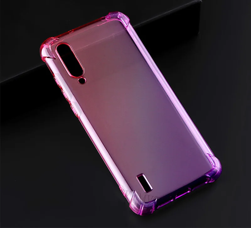 Цветной градиентный силиконовый чехол для Xiaomi mi CC9 CC9e 8 9 SE A2 A3 Lite 9T для Red mi Note 6 7 5 Pro K20 7A мягкий чехол для телефона из ТПУ - Цвет: 1