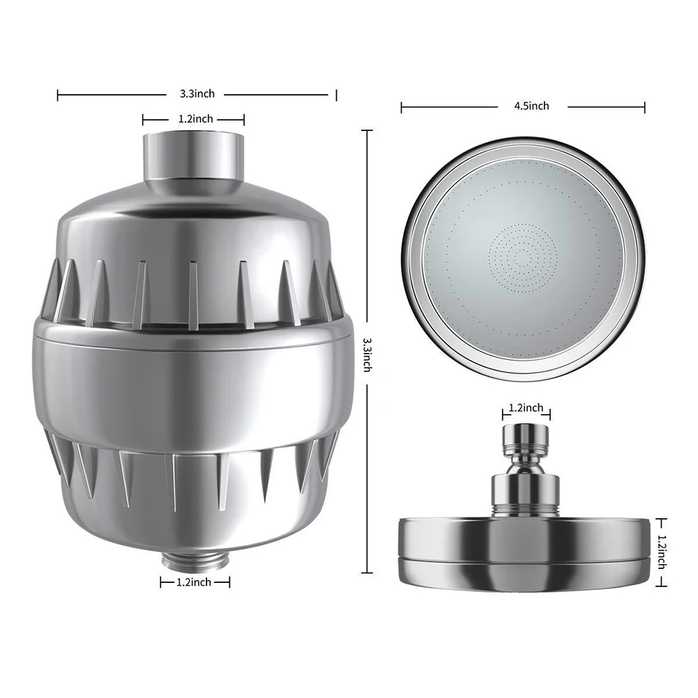 Replacement Showerhead Filter Set Bathroom Sediments Remove Harmful Substances 15 Stage Accessories Faucets Water Purifier