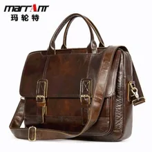 Top Layer Cowhide Business Bag Men's Briefcase Simple Crossbody Shoulder Bag Tide 8572