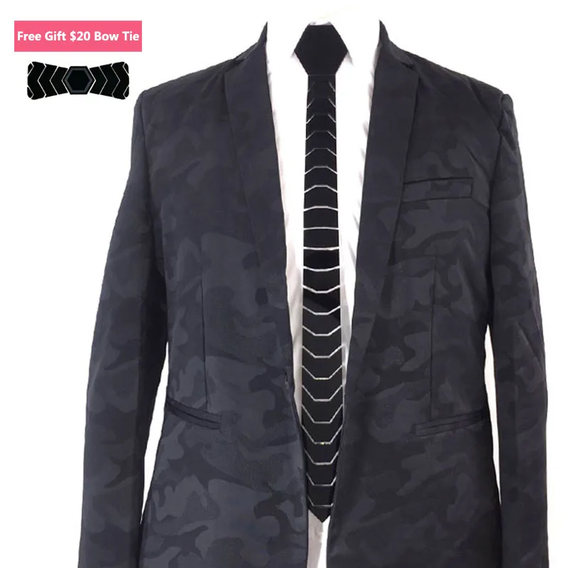 Fashion Glossy Black Men Skinny Necktie Slim Designer Brand Luxury Wedding Ties Accessory Groom Formal Suit GEOMETIE|Мужские галстуки
