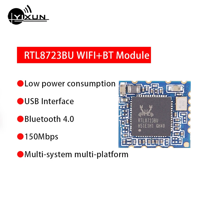 

RTL8723BU wireless Bluetooth WIFI+BT module combo USB 2.0 interface low power consumption 150Mbps bluetooth 4.0