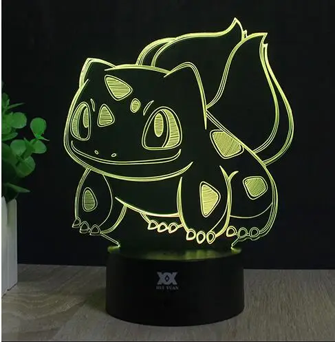 05 Пикачу 3D лампа Pokemon Go Eevee Dragonite красочный мультфильм светодиодный декоративный Настольный светильник USB Новинка ночные светильники детский подарок - Цвет: 05