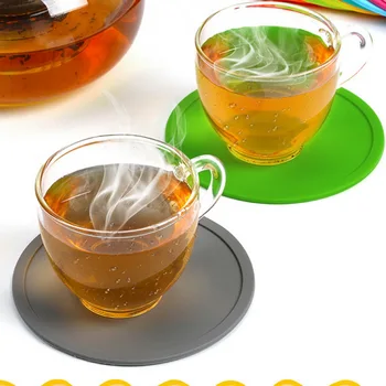 

8PCS Non-slip Silicone Drinking Coaster Set Holder Cup Mat Pad Table Placemats Nonslip Coffeee Cup Mat Kitchen Accessories