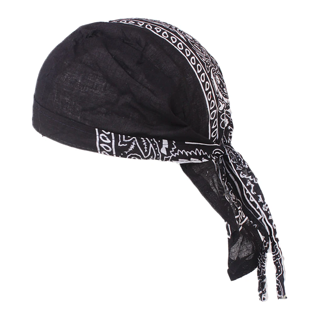 Women Men Durag Hair Loss Sleep Headwrap Pirate Skull Cap Bandana Beanie Hat
