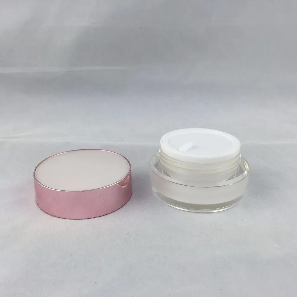 新款锥形瓶珠光白粉盖15g1