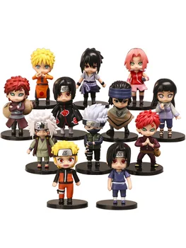 Фигурки Какаши Саске, Сакура, ПВХ фигурки для украшения, коллекция, Подарочная игрушка, 12 шт./набор, рисунок, аниме, Наруто