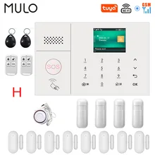 

MULO GSM WIFI Security Alarm System for Home and Business Tuya Smart Life APP Control with PIR and Window Sensor Alarm Host