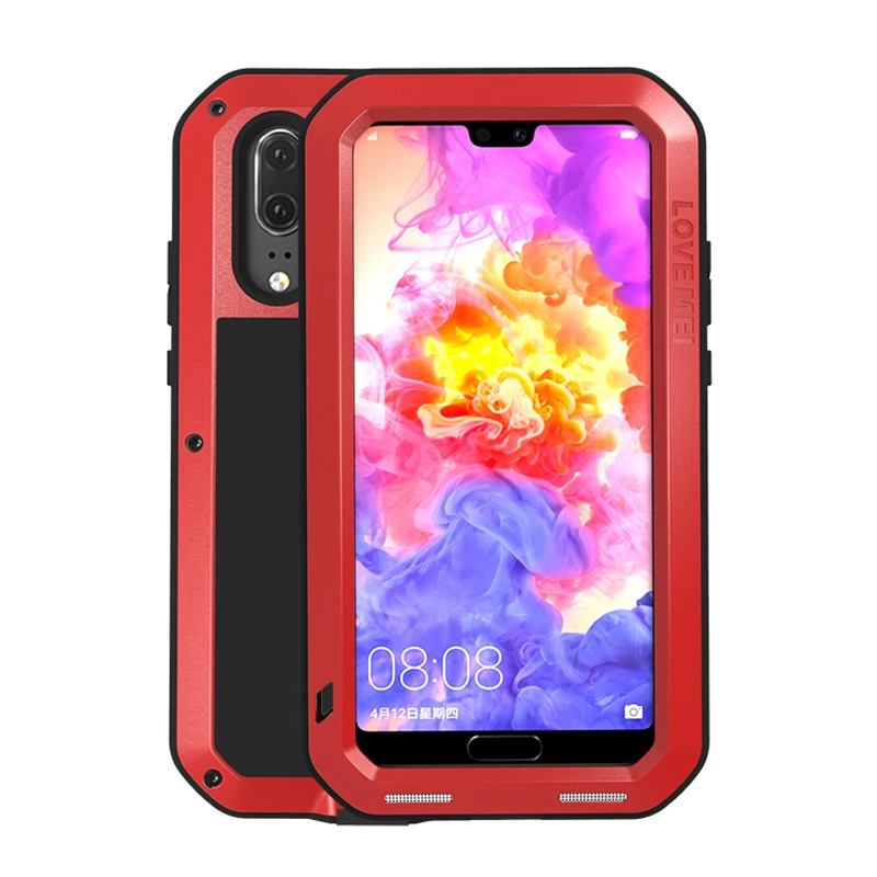 Любовь Мэй для HUAWEI P20/P20 PRO P 20 мощный противоударный грязестойкий водонепроницаемый металлический чехол для телефона чехол Funda+ Gorilla glass