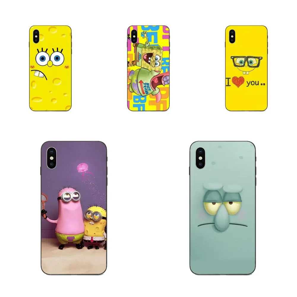 

For Huawei Honor 5A 6A 6C 7A 7C 7X 8 8A 8C 8X 9 9X 10 10i 20 Lite Pro Soft Silicone TPU Black Cell Cover Case Minions Sponge Bob
