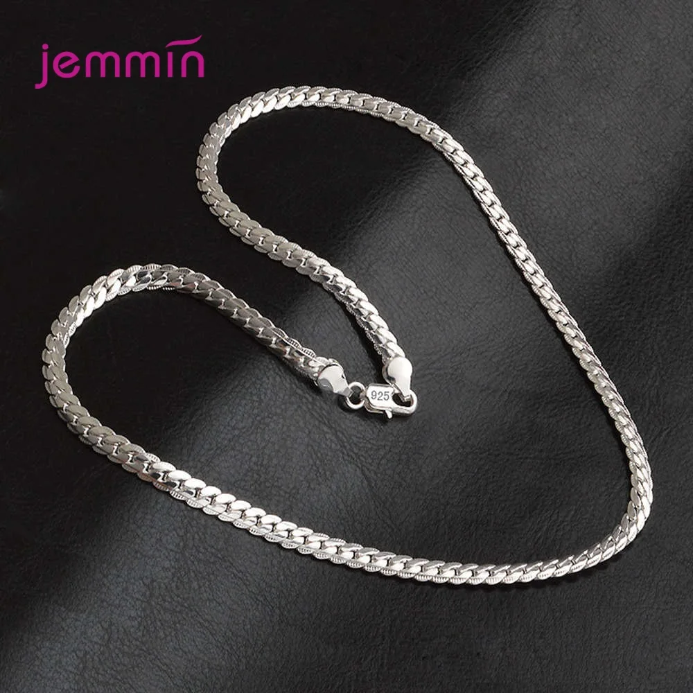 

Boutique Women 925 Sterling Silver Link Chain Necklaces Jewelry Friendship Gift 5mm Thickness Length 20 Inches Weight 25g