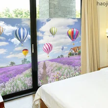 Шкаф раздвижные двери наклейки восстановленная Электростатическая пленка оконная Пленка воздушный шар стеклянные наклейки ванная комната пленка