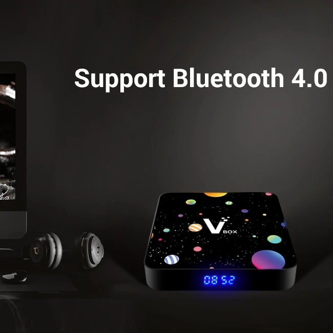 ABHU-Мини ТВ приставка 4 ГБ/32 ГБ Android 9,0 Rockchip 3318 четырехъядерный 2,4G WiFi Bluetooth 4,0 HD светодиодный медиа-проигрыватель