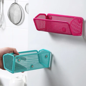 

Side-mounted Magnet Refrigerator Rack Wrought Iron Storage Rack Kitchen Hanging Towel Storage Organizer Shelf Fridge Organizer