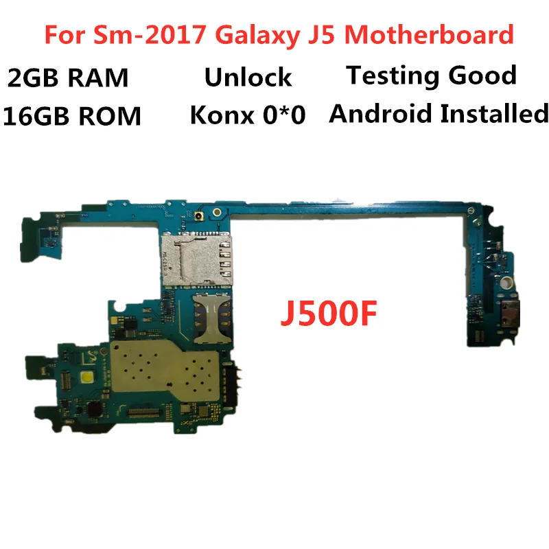 Оригинальная материнская плата SamuelT для Samsung Galaxy 2017 J5 разблокированная J500F 16 Гб logic