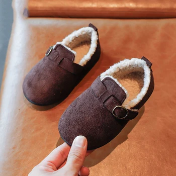 

Baby Girl Shoes Winter Cotton Plush Warm Kids Sneakers Casual Boys Shoes Solid Color Toddler Shoes SZ320
