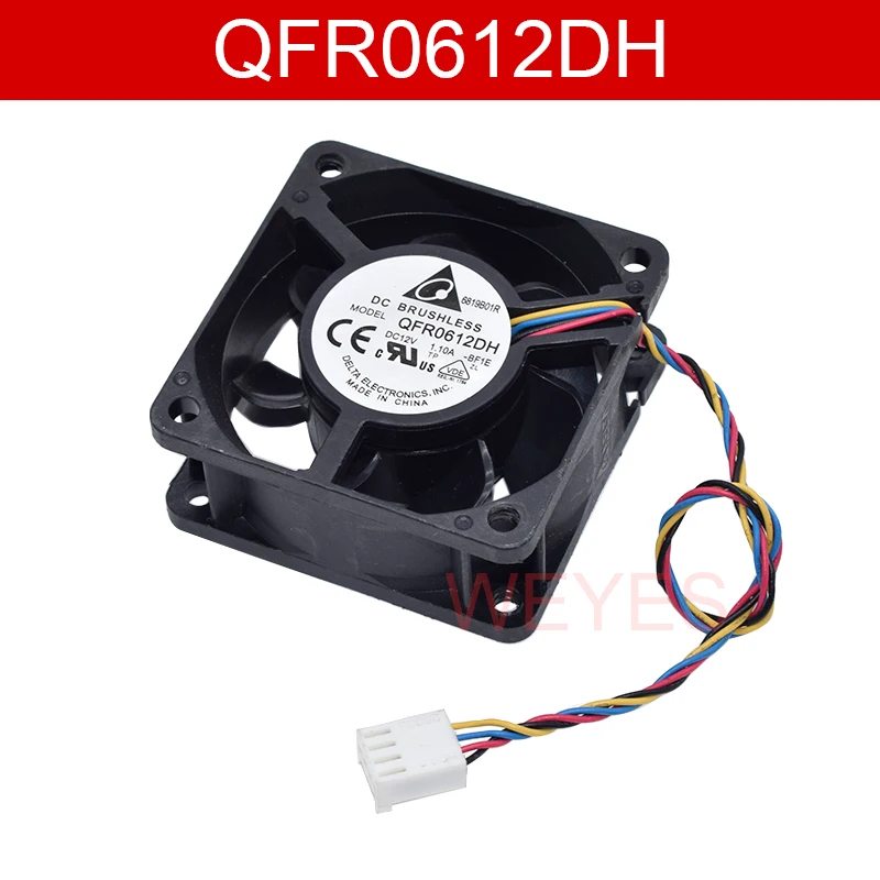 

QFR0612DH 12V 1.10A 6898B01R For Delta 6025 6cm fan 4-wire pins double ball speed regulation Pwm cooling fan NEW