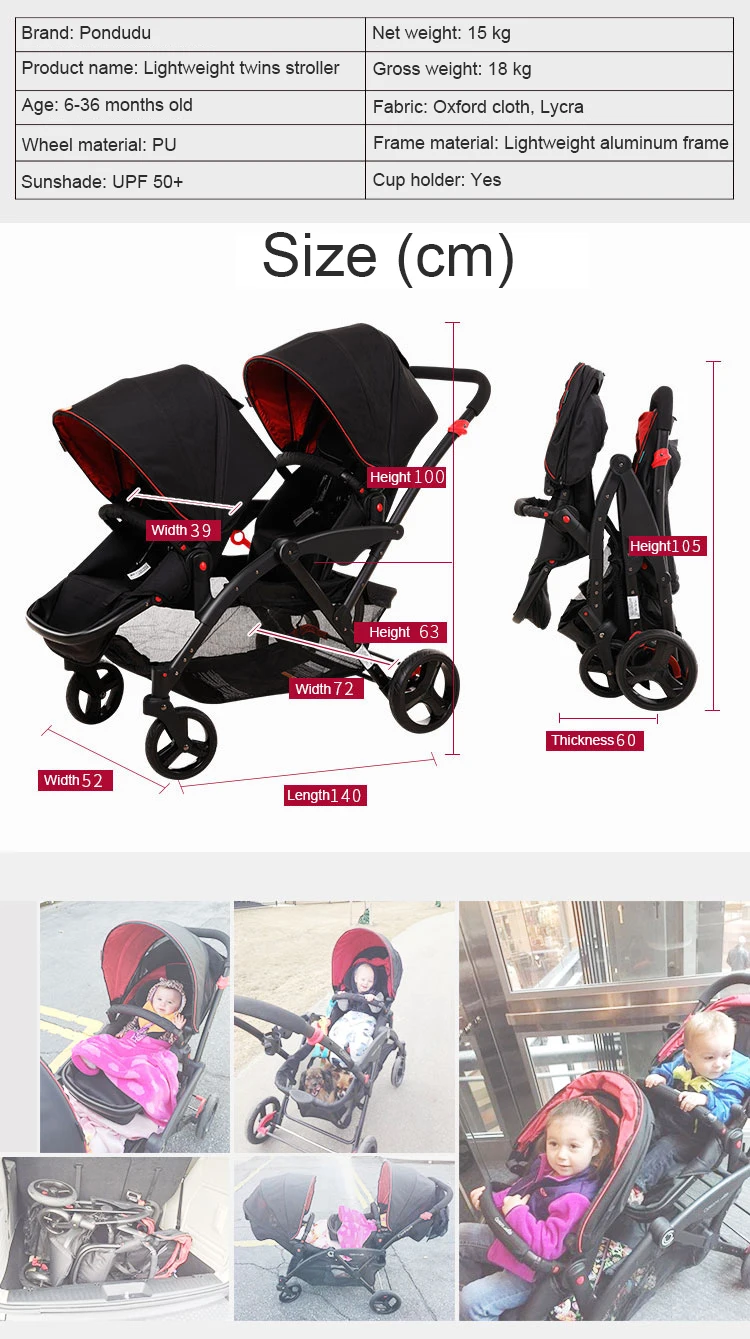 New design best selling SLEEP&SIT&RECLINE buggy twin double stroller for two babies carriers south africa twin stroller double