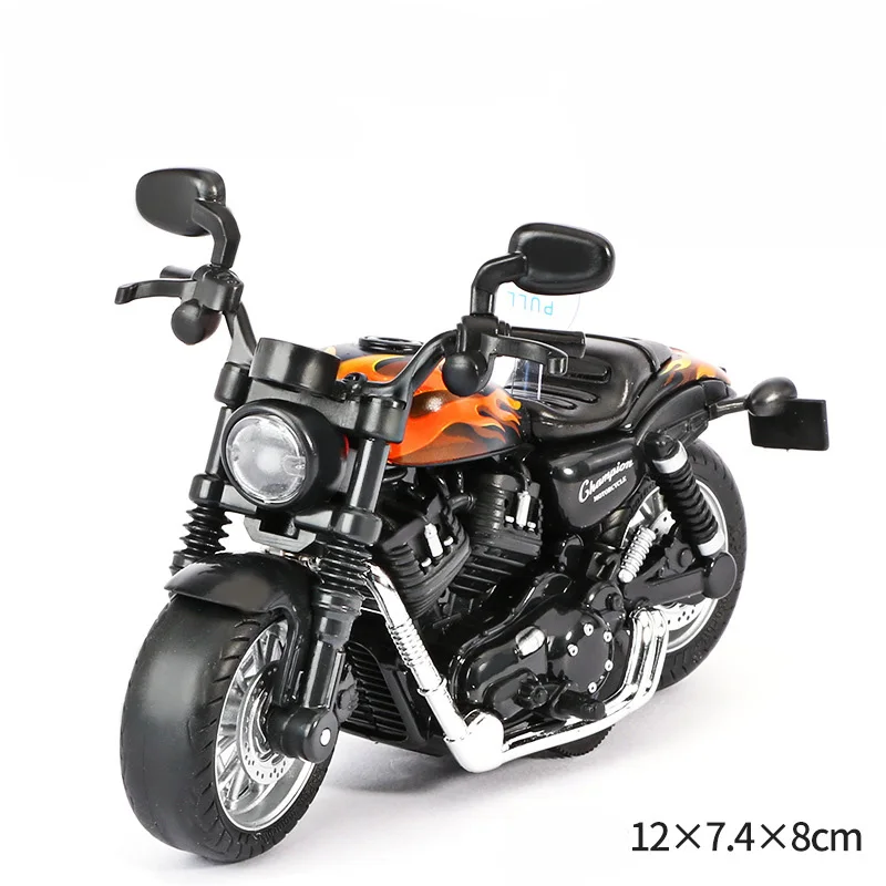 Модель мотоцикла Harley из 1:14 сплава, модель мотоцикла Harley, модель мотоцикла, Классический светильник, музыкальная игрушка