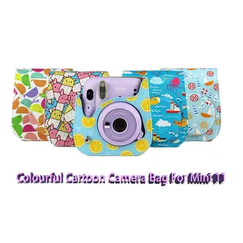 

Colourful Cartoon Camera Protective Bag Camera Case Cover PU For Fuji Fujifilm Instax Mini 11 Camera bag
