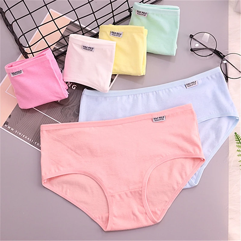 

Women Ladies Sexy Cotton Panties Seamless Underwear Breathable Waist Panty Women's String Comforable Solid Color Briefs