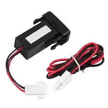 Dual USB Charger Socket Dashboard Cell Phone Charger fit for Vehicles