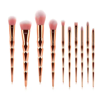 

10pcs Women Makeup Brush Soft Bristles Chin Eyeshadow Concealer Professional Makeup Brushes MH88