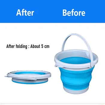 

New Folding Bucket Portable Bucket Square Tub Round Tub Domestic Tub 1.5/3/5/10L Bucket Outdoor Bathroom Kitchen Camp Bucket