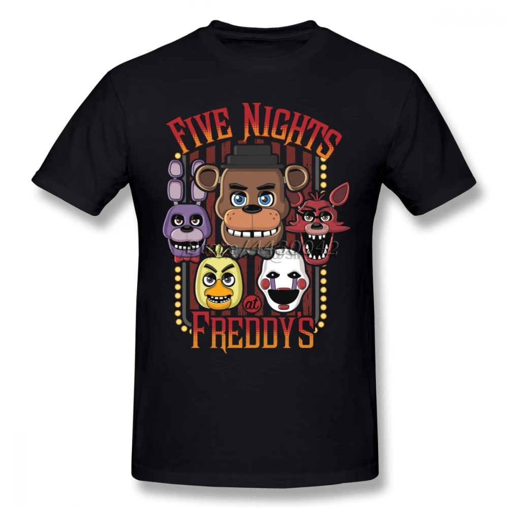 Футболка для взрослых Five Nights At Freddy летние топы отдыха Мужская футболка с коротким