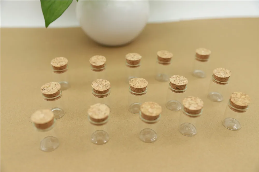 100pcslot Glass Bottle 2230mm Test Tube Cork Stopper Mini Spice Bottles Container Small DIY Jars Vials Tiny Bottles glass (4)