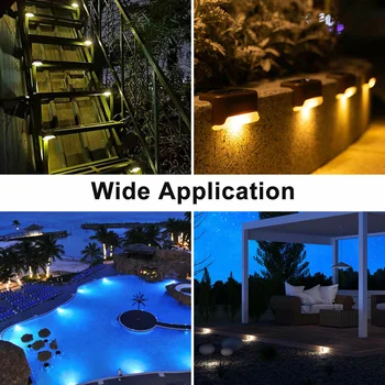 

4/8pcs Outdoor Solar LED Deck Lights Waterproof Lamp for Garden Patio Pathway Stairs Step Fence 66CY