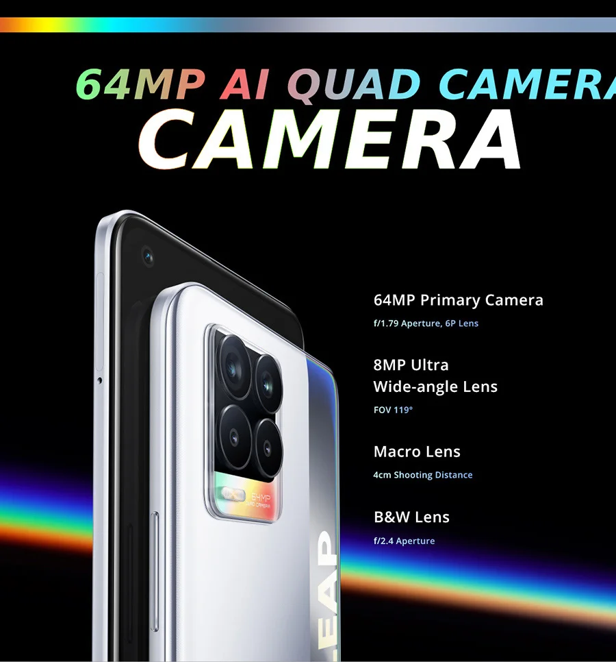 realme 8 RMX3085 6.4"FHD+ AMOLED 6GB 128GB 64MP AI Quad Camera Helio G95 Octa Core 5000mAh 30W Dart Charge Mobile Phone cheap android cell phones