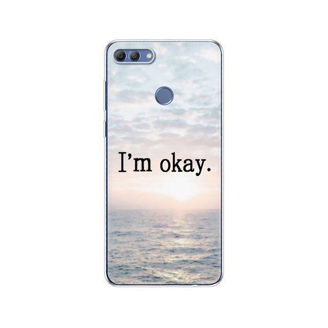 Huawei P Smart 2018  phone case protective 7S soft tpu silicone back cover 360 full protection printed transparent coating