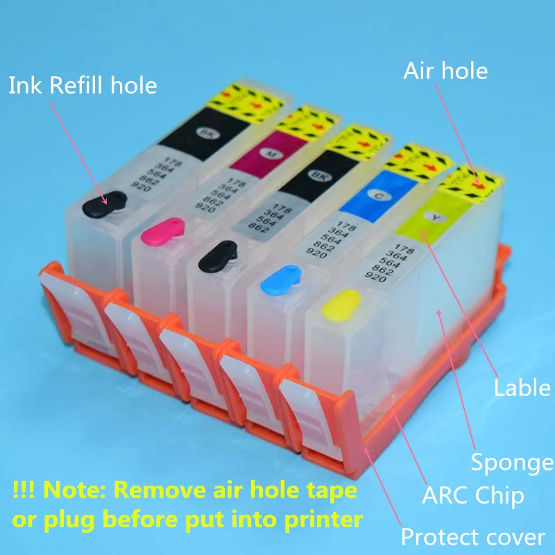 HP 178 364 564 862 5 Color Refill Cartridge (16)_副本