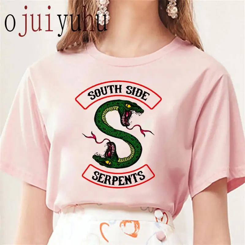 2020 новая &quotSOUTH SIDE SERPENTS" футболка Для женщин Sumemr ривердейл размера плюс с