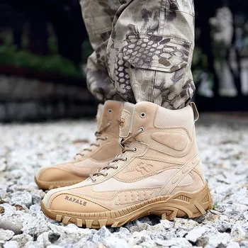 

men's boots, military boots, British middle work clothes, snow desert boots, high top short boots, mountaineering shoes