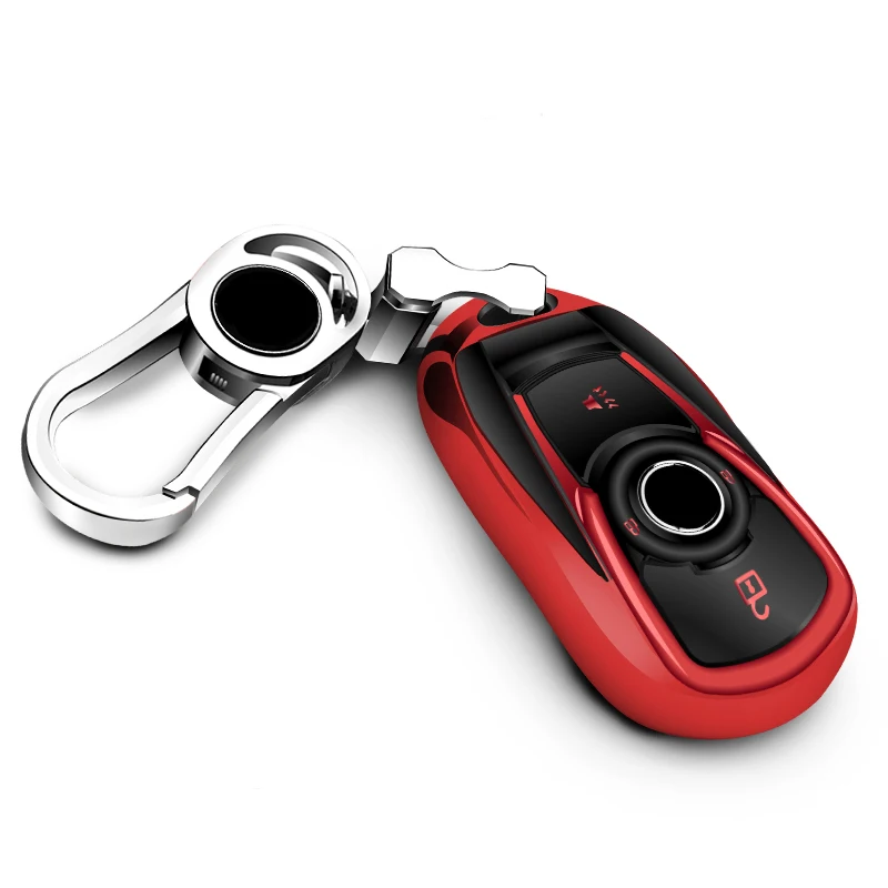 Red-4 buttons ТПУ складной чехол для ключей для Buick Envision Encore Regal Lacrosse GL6 GL8 4 5 6 Кнопки умный ключ защитная сумка - Название цвета: Red-4 buttons